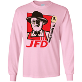 T-Shirts Light Pink / S Jurassic Fried Dinosaur Men's Long Sleeve T-Shirt