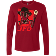 T-Shirts Cardinal / S Jurassic Fried Dinosaur Men's Premium Long Sleeve