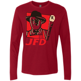 T-Shirts Cardinal / S Jurassic Fried Dinosaur Men's Premium Long Sleeve