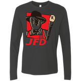 T-Shirts Heavy Metal / S Jurassic Fried Dinosaur Men's Premium Long Sleeve