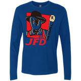 T-Shirts Royal / S Jurassic Fried Dinosaur Men's Premium Long Sleeve