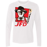 T-Shirts White / S Jurassic Fried Dinosaur Men's Premium Long Sleeve