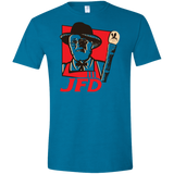 T-Shirts Antique Sapphire / S Jurassic Fried Dinosaur Men's Semi-Fitted Softstyle