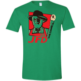 T-Shirts Heather Irish Green / S Jurassic Fried Dinosaur Men's Semi-Fitted Softstyle