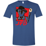 T-Shirts Heather Royal / X-Small Jurassic Fried Dinosaur Men's Semi-Fitted Softstyle