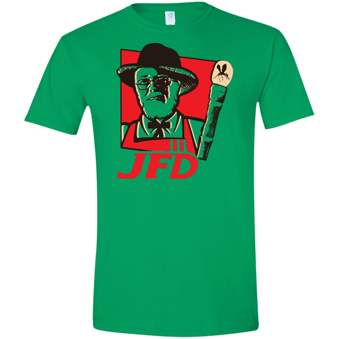 T-Shirts Irish Green / S Jurassic Fried Dinosaur Men's Semi-Fitted Softstyle
