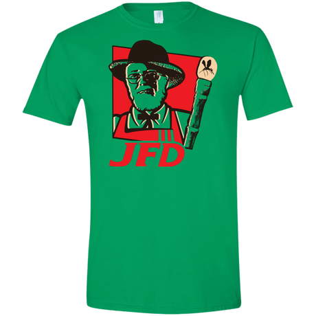 T-Shirts Irish Green / S Jurassic Fried Dinosaur Men's Semi-Fitted Softstyle