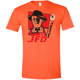 T-Shirts Orange / S Jurassic Fried Dinosaur Men's Semi-Fitted Softstyle