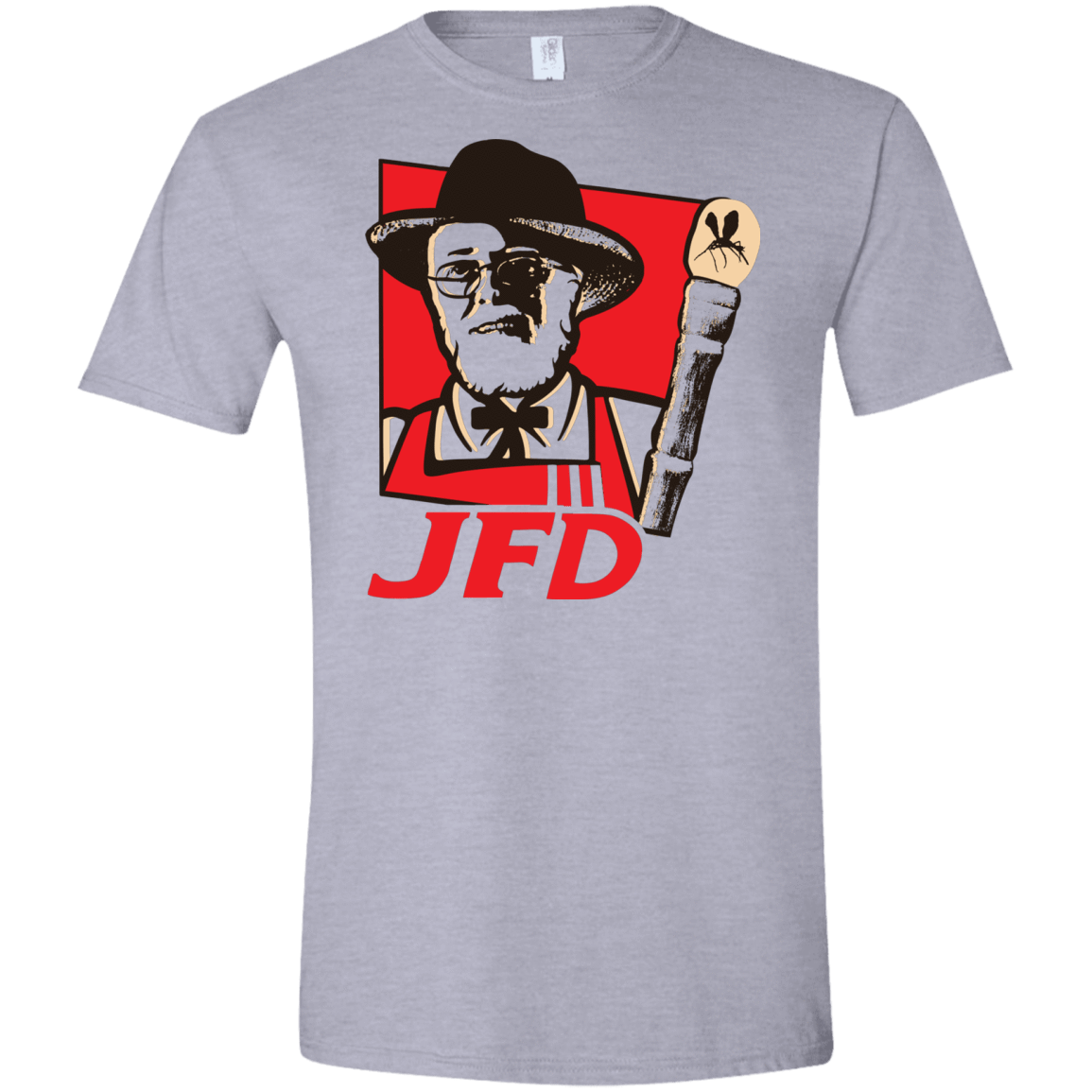 T-Shirts Sport Grey / X-Small Jurassic Fried Dinosaur Men's Semi-Fitted Softstyle