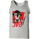 T-Shirts Ash / S Jurassic Fried Dinosaur Men's Tank Top