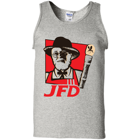 T-Shirts Ash / S Jurassic Fried Dinosaur Men's Tank Top