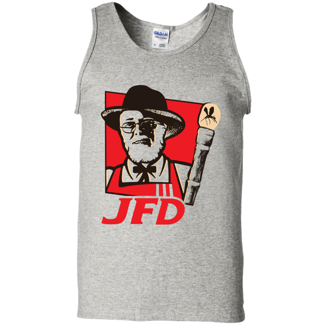 T-Shirts Ash / S Jurassic Fried Dinosaur Men's Tank Top