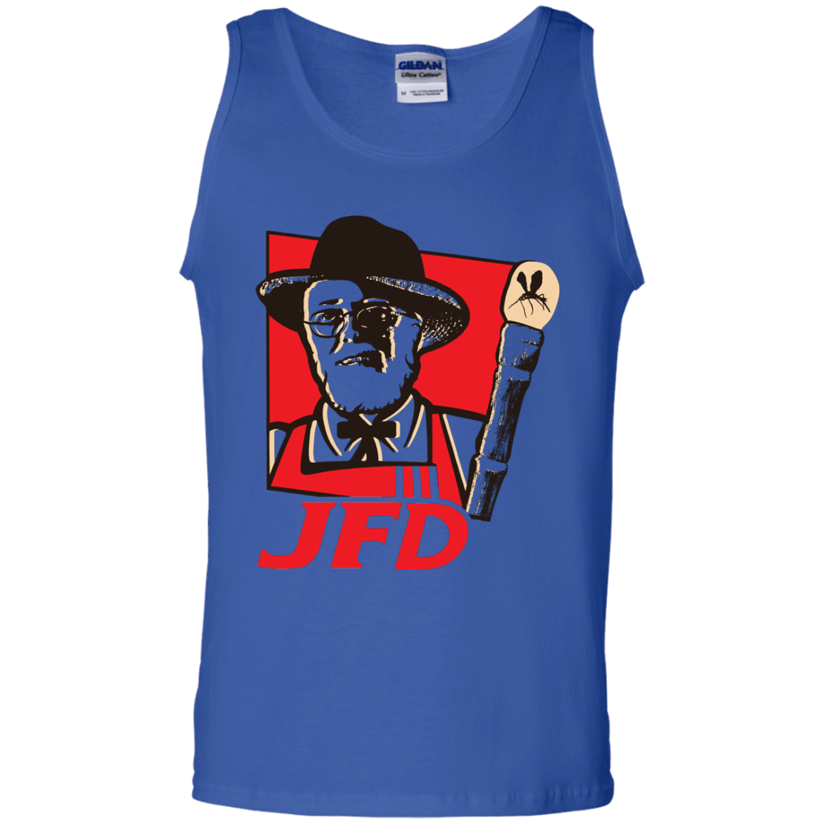 T-Shirts Royal / S Jurassic Fried Dinosaur Men's Tank Top