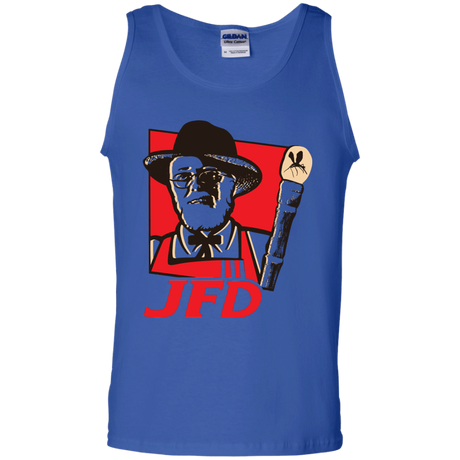 T-Shirts Royal / S Jurassic Fried Dinosaur Men's Tank Top