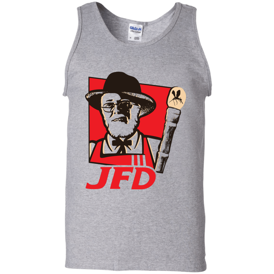 T-Shirts Sport Grey / S Jurassic Fried Dinosaur Men's Tank Top