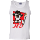 T-Shirts White / S Jurassic Fried Dinosaur Men's Tank Top