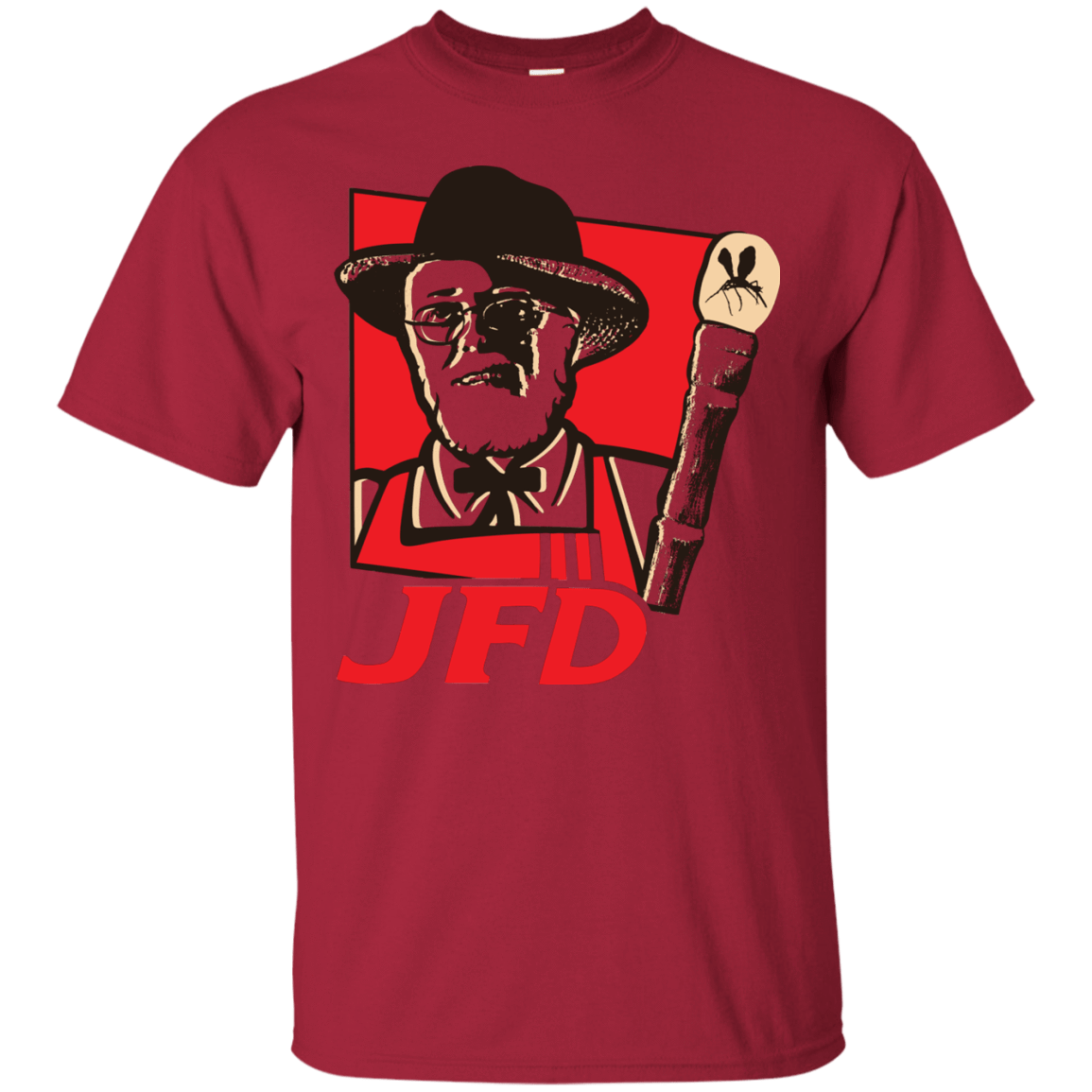 T-Shirts Cardinal / S Jurassic Fried Dinosaur T-Shirt