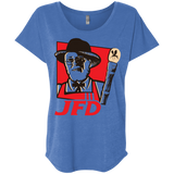 T-Shirts Vintage Royal / X-Small Jurassic Fried Dinosaur Triblend Dolman Sleeve