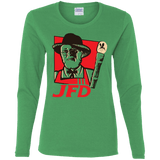 T-Shirts Irish Green / S Jurassic Fried Dinosaur Women's Long Sleeve T-Shirt