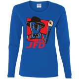 T-Shirts Royal / S Jurassic Fried Dinosaur Women's Long Sleeve T-Shirt