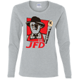 T-Shirts Sport Grey / S Jurassic Fried Dinosaur Women's Long Sleeve T-Shirt