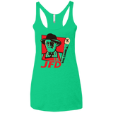 T-Shirts Envy / X-Small Jurassic Fried Dinosaur Women's Triblend Racerback Tank