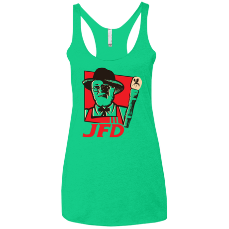 T-Shirts Envy / X-Small Jurassic Fried Dinosaur Women's Triblend Racerback Tank