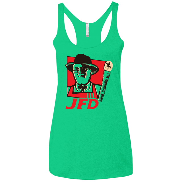 T-Shirts Envy / X-Small Jurassic Fried Dinosaur Women's Triblend Racerback Tank