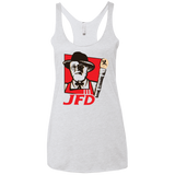 T-Shirts Heather White / X-Small Jurassic Fried Dinosaur Women's Triblend Racerback Tank