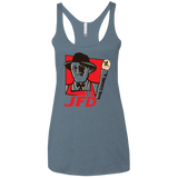 T-Shirts Indigo / X-Small Jurassic Fried Dinosaur Women's Triblend Racerback Tank