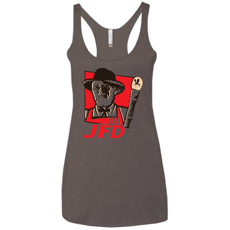 T-Shirts Macchiato / X-Small Jurassic Fried Dinosaur Women's Triblend Racerback Tank