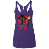 T-Shirts Purple Rush / X-Small Jurassic Fried Dinosaur Women's Triblend Racerback Tank