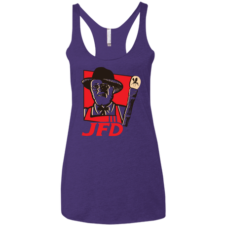T-Shirts Purple Rush / X-Small Jurassic Fried Dinosaur Women's Triblend Racerback Tank