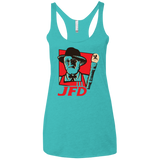T-Shirts Tahiti Blue / X-Small Jurassic Fried Dinosaur Women's Triblend Racerback Tank
