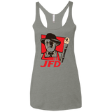T-Shirts Venetian Grey / X-Small Jurassic Fried Dinosaur Women's Triblend Racerback Tank