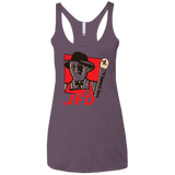 T-Shirts Vintage Purple / X-Small Jurassic Fried Dinosaur Women's Triblend Racerback Tank