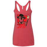 T-Shirts Vintage Red / X-Small Jurassic Fried Dinosaur Women's Triblend Racerback Tank