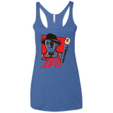 T-Shirts Vintage Royal / X-Small Jurassic Fried Dinosaur Women's Triblend Racerback Tank