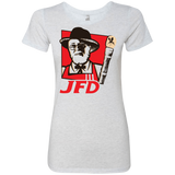 T-Shirts Heather White / S Jurassic Fried Dinosaur Women's Triblend T-Shirt