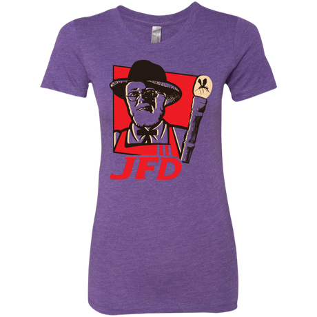 T-Shirts Purple Rush / S Jurassic Fried Dinosaur Women's Triblend T-Shirt