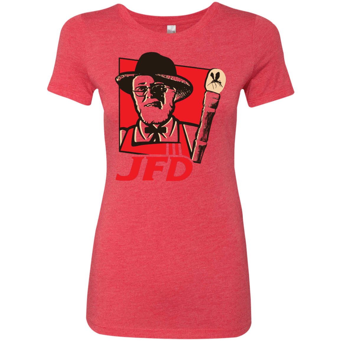 T-Shirts Vintage Red / S Jurassic Fried Dinosaur Women's Triblend T-Shirt