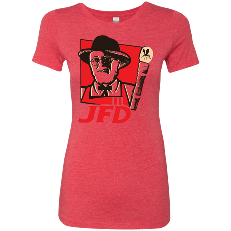 T-Shirts Vintage Red / S Jurassic Fried Dinosaur Women's Triblend T-Shirt
