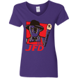 T-Shirts Purple / S Jurassic Fried Dinosaur Women's V-Neck T-Shirt