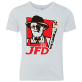 T-Shirts Heather White / YXS Jurassic Fried Dinosaur Youth Triblend T-Shirt