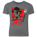 T-Shirts Premium Heather / YXS Jurassic Fried Dinosaur Youth Triblend T-Shirt
