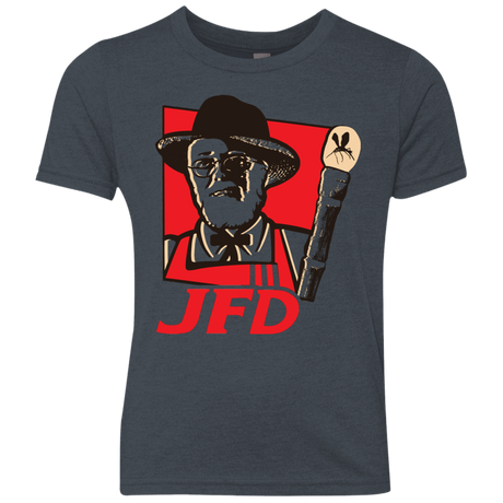 T-Shirts Vintage Navy / YXS Jurassic Fried Dinosaur Youth Triblend T-Shirt