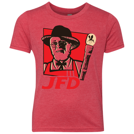 T-Shirts Vintage Red / YXS Jurassic Fried Dinosaur Youth Triblend T-Shirt
