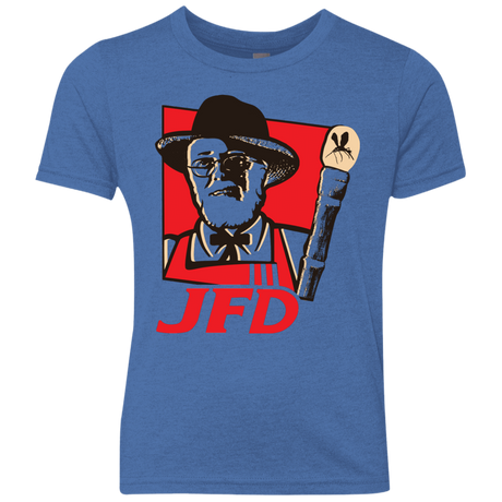 T-Shirts Vintage Royal / YXS Jurassic Fried Dinosaur Youth Triblend T-Shirt