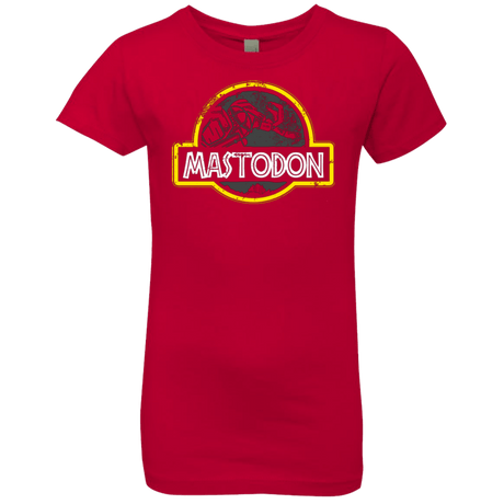 T-Shirts Red / YXS Jurassic Power Black Girls Premium T-Shirt