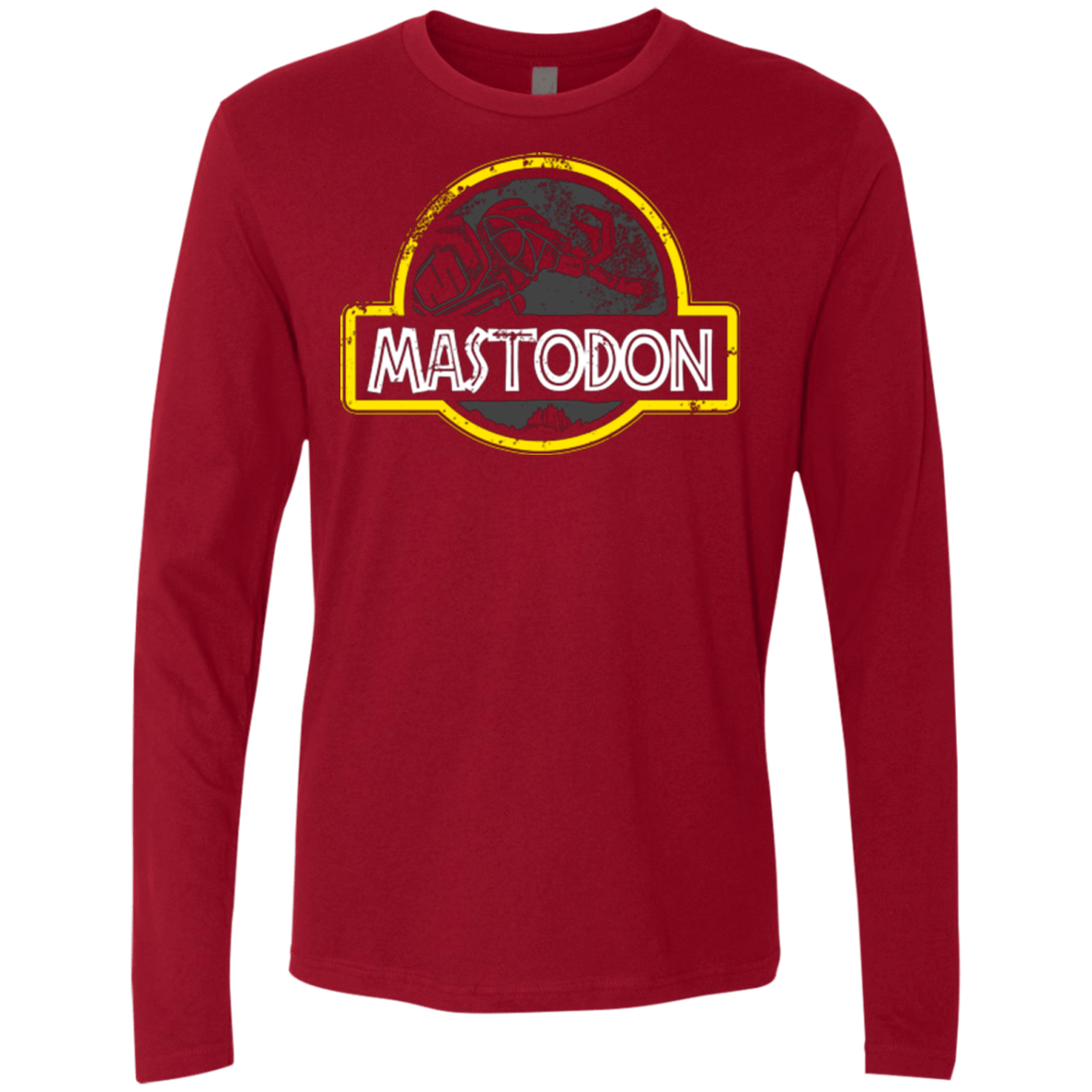 T-Shirts Cardinal / Small Jurassic Power Black Men's Premium Long Sleeve